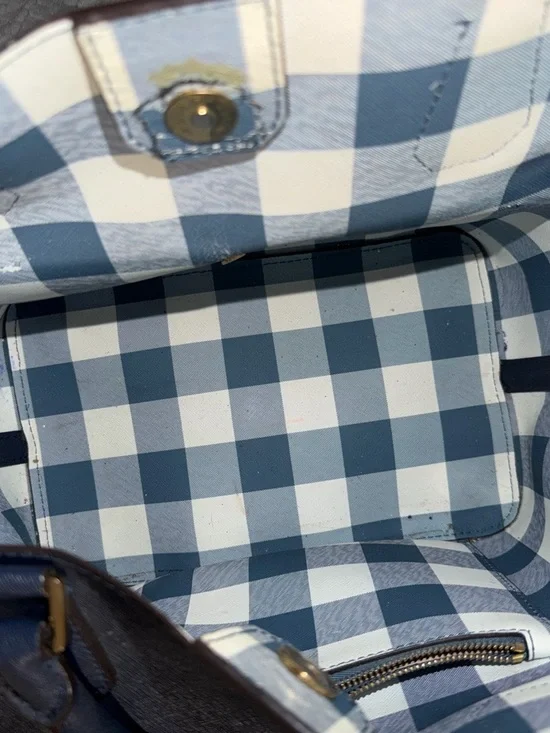 Michael Kors Navy Saffiano Leather Satchel with MK Tag - Picture 7 of 10